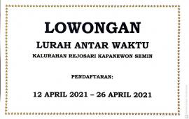 Informasi Pengisian Lurah Antar Waktu Kalurahan Rejosari 